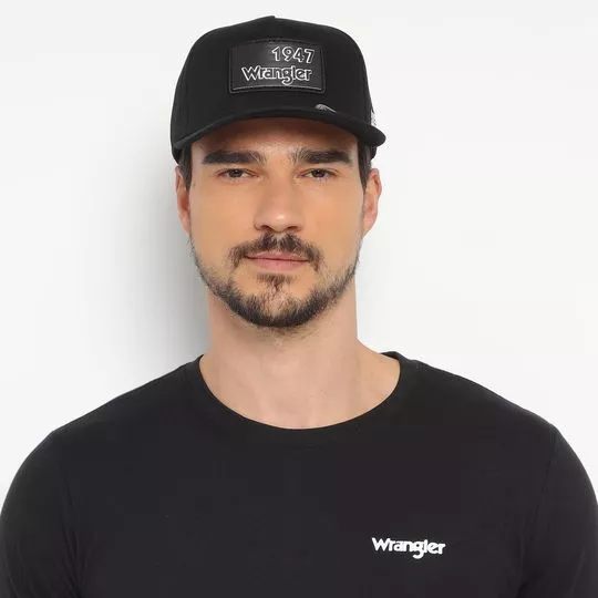 Boné Wrangler® Com Patch- Preto