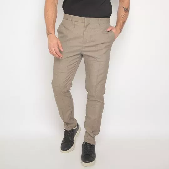 Calça Reta- Bege