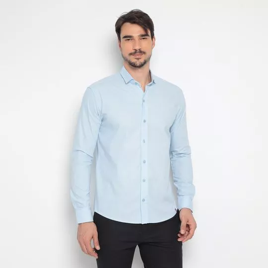 Camisa Lisa- Azul Claro- Polo Club