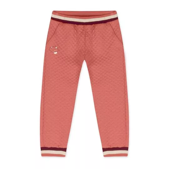 Calça Jogger Texturizada- Coral