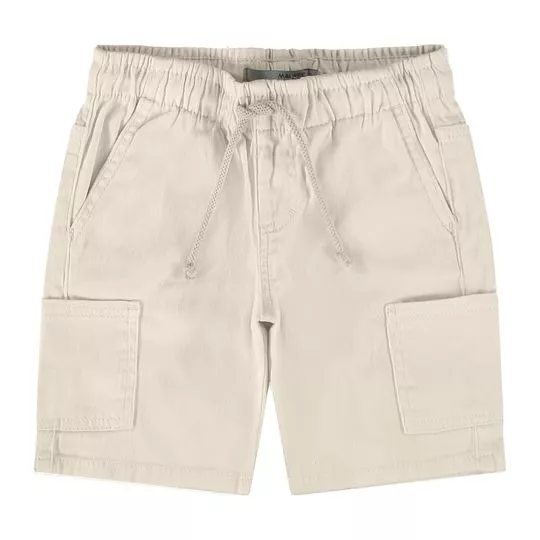 Bermuda Com Elástico- Off White