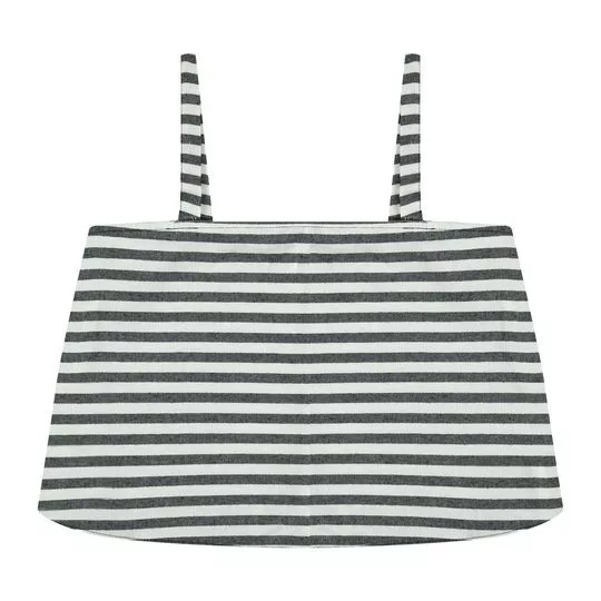 Blusa Listrada- Preta & Branca