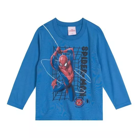 Camiseta Spider Man- Azul Escuro