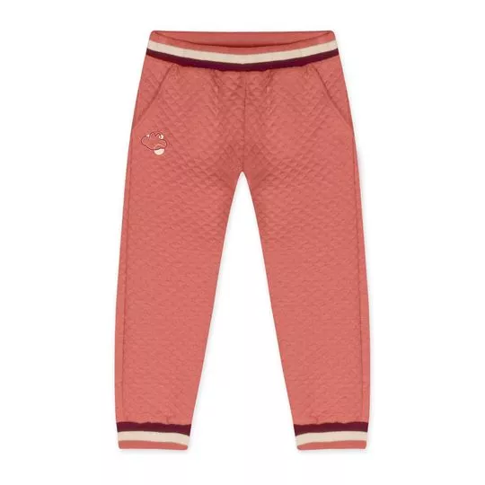 Calça Jogger Texturizada- Coral