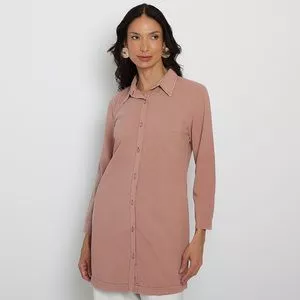 Chemise Curta Lisa<br /> - Rosa<br /> - Teodoro Camisaria