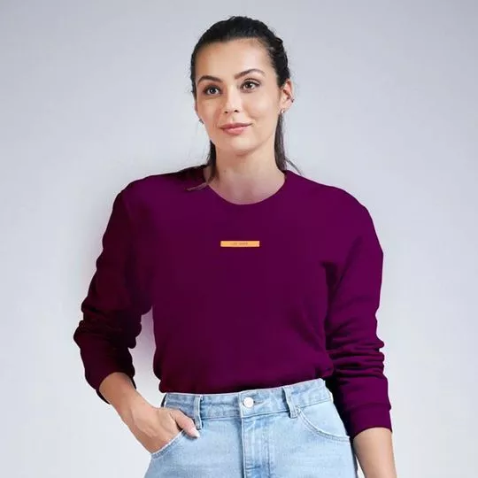Blusão Com Tag- Roxo