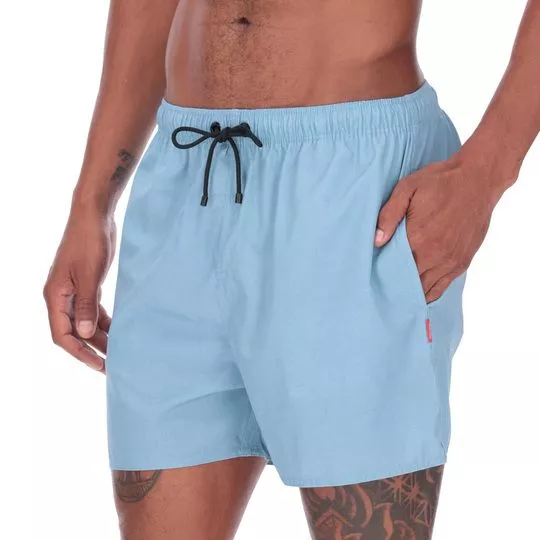 Short D'Água Com Amarração- Azul Claro