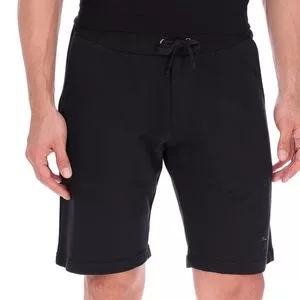 Bermuda Em Moletom Com Amarração<BR>- Preto