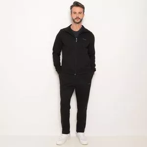 Conjunto Em Moletom<BR>- Preto