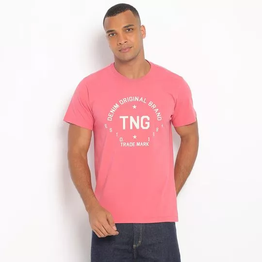 Camiseta Inscrições- Rosa