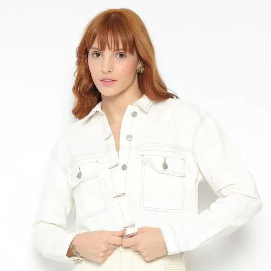 Jaqueta Em Sarja- Off White