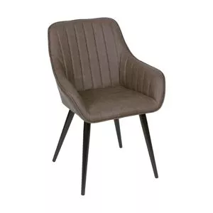 Poltrona Volga<BR>- Café & Preta<BR>- 81,5x77x49cm<BR>- Or Design