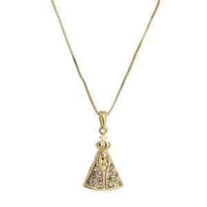 Colar Banhado A Ouro<br /> - Dourado<br /> - 45cm