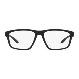 Armação Retangular Para Óculos De Grau<BR>- Preta<BR>- Armani Exchange