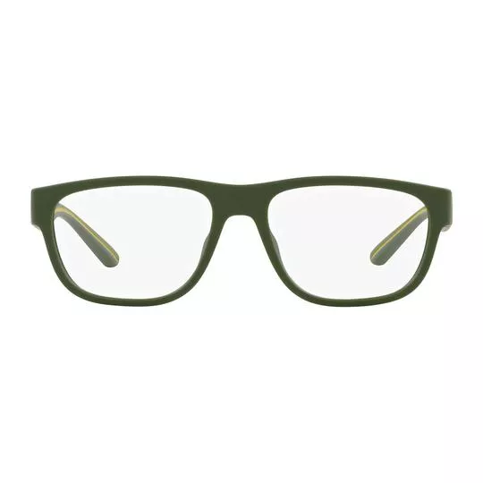 Armação Retangular Para Óculos De Grau- Verde Militar- Armani Exchange