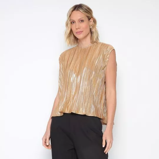Blusa Texturizada- Dourada