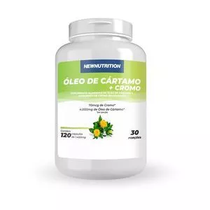 Óleo De Cártamo + Cromo<BR>- 120 Cápsulas<BR>- New Nutrition