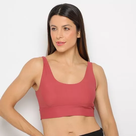 Top Liso- Coral- Enfim