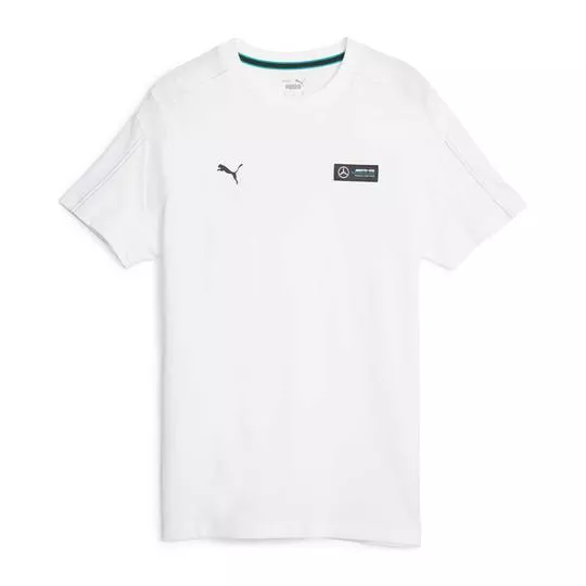 Camiseta Carro Com Tag- Off White & Azul