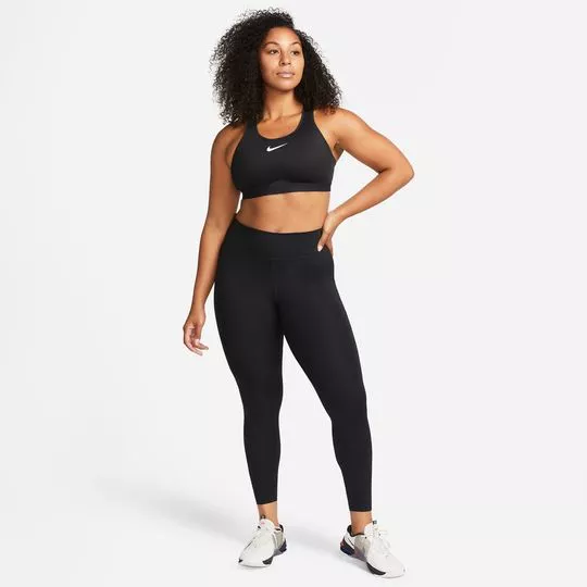 Top Nadador Nike® Dri-FIT Swoosh- Preto