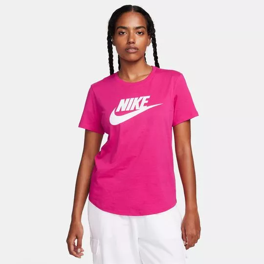 Camiseta Nike® Sportswear- Pink & Branca