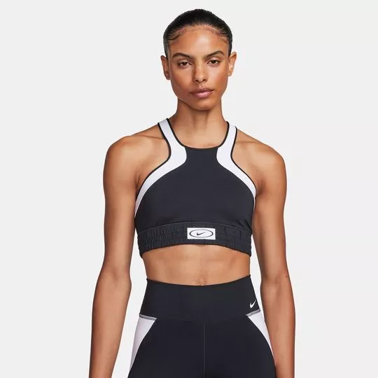 Top Nadador Nike® Dri-FIT- Preto & Branco