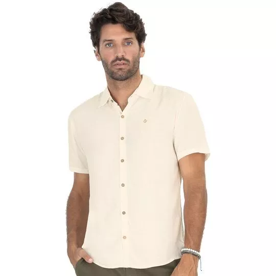 Camisa Com Linho- Off White- Diametro
