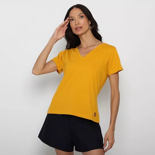 Camiseta Lisa - Amarelo Escuro