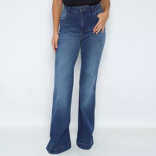 Calça Jeans Boot Cut- Azul- Colcci