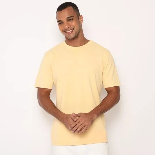 Camiseta Básica - Amarelo Claro