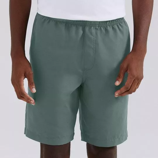 Bermuda Com Bolso- Verde Escuro