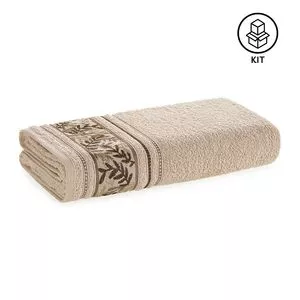 Jogo De Toalhas De Rosto Anis<BR>- Bege<BR>- 6Pçs