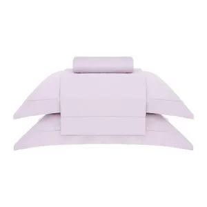 Jogo De Cama Vision New Colors King Size<BR>- Rosa Claro<BR>- 4Pçs
