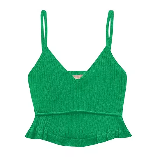 Blusa Em Tricô- Verde