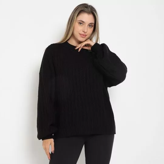 Blusa Texturizada- Preta- ZINCO