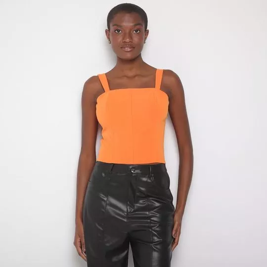 Blusa Com Recortes- Laranja- My Favorite Things