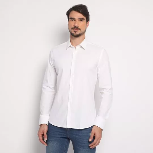 Camisa Lisa- Branca- TNG