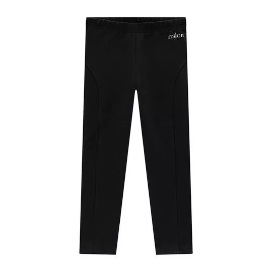 Legging Com Recortes- Preta- Milon