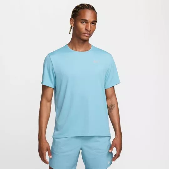 Camiseta Nike® UV- Azul Claro- Nike