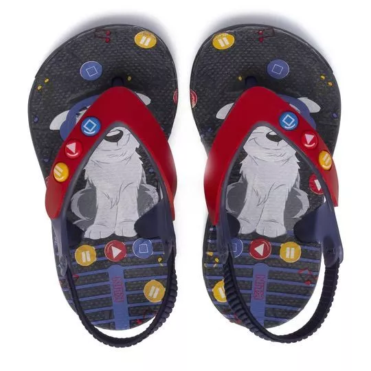 Chinelo Estampado- Azul Marinho