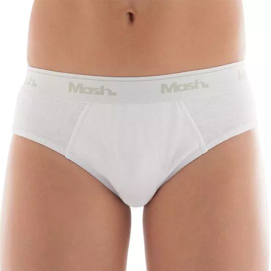 Cueca Com Inscrição- Branca