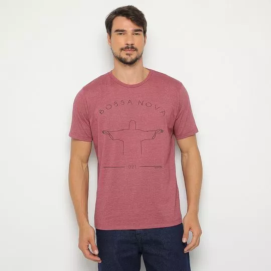 Camiseta Bossa Nova- Bordô