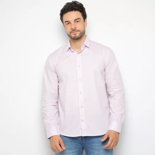 Camisa Lisa- Rosa Claro