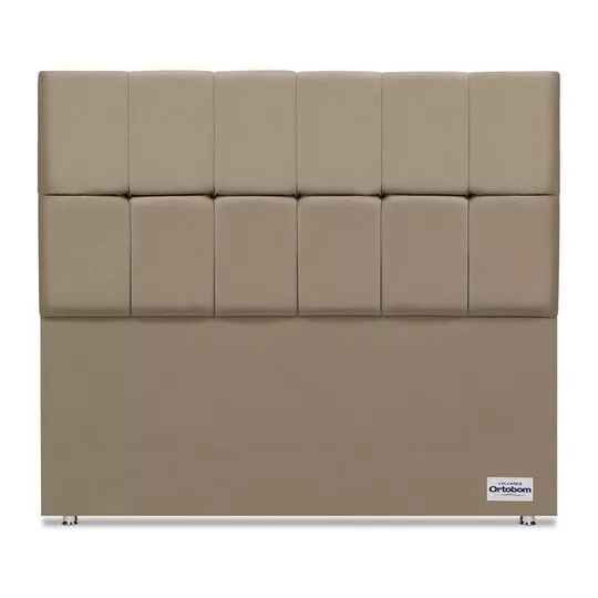 Cabeceira Piave Veluto Casal- Bege- 125x140x12cm