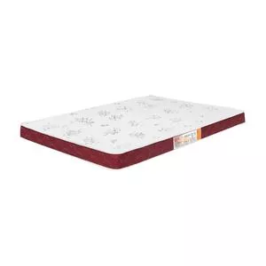 Colchão Casal Sleep<BR>- Branco & Bordô<BR>- 12x138x188cm<BR>- Castor