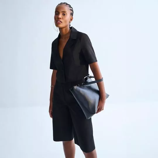 Blazer Cropped- Preto