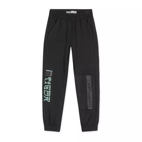 Calça Jogger Com Bolsos- Preta