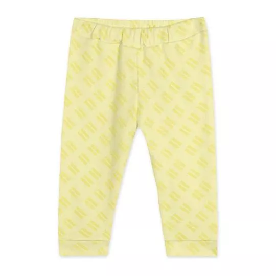 Calça Jogger Abstrata- Amarela