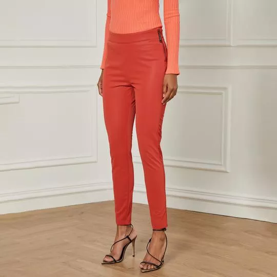Calça Skinny Lisa- Coral- Animale