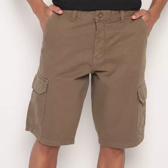 Bermuda Cargo Em Brim- Marrom- Wrangler
